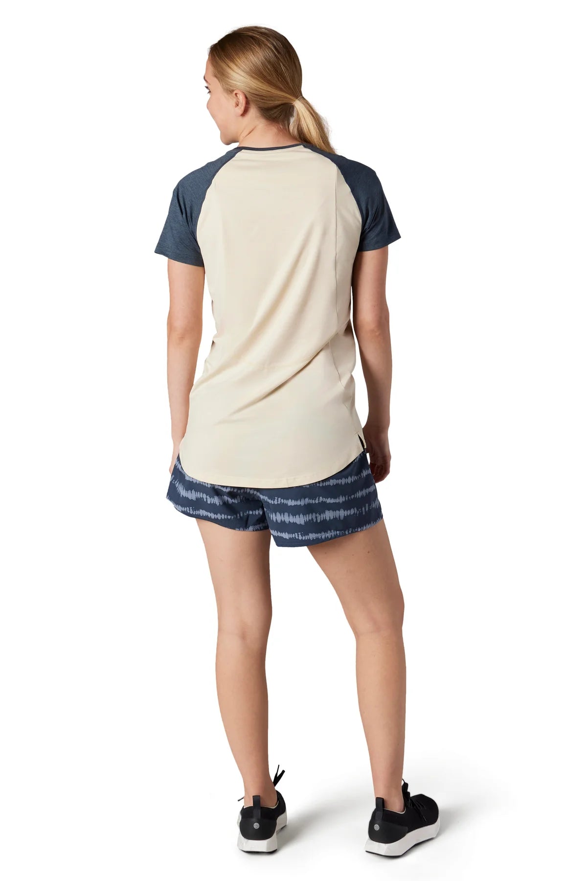 Flylow Jessi Shirt - Women's bike apparel baseball t shirt style blue, white