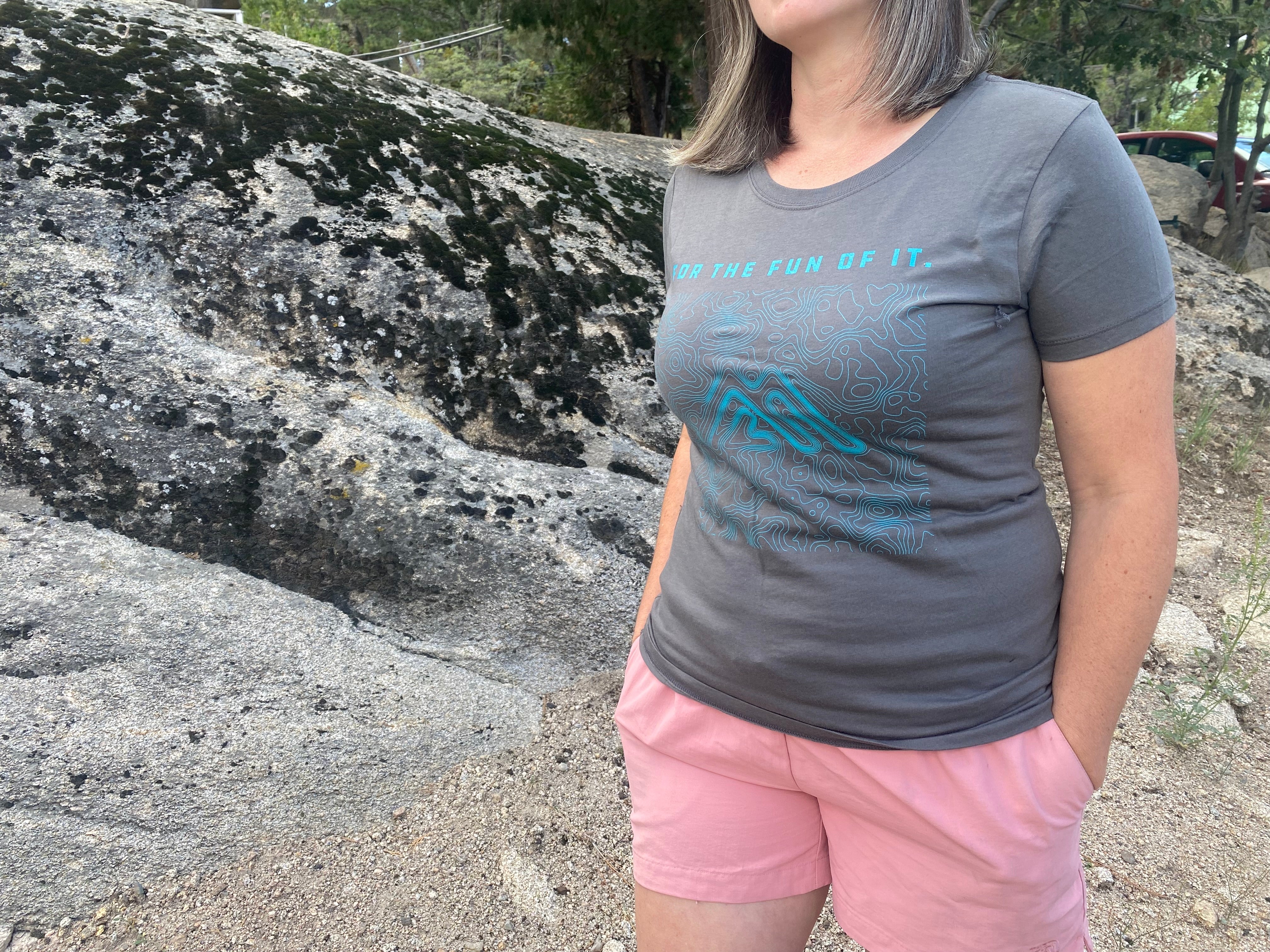 40 Blend Women's T-Shirt in Grey and Teal 