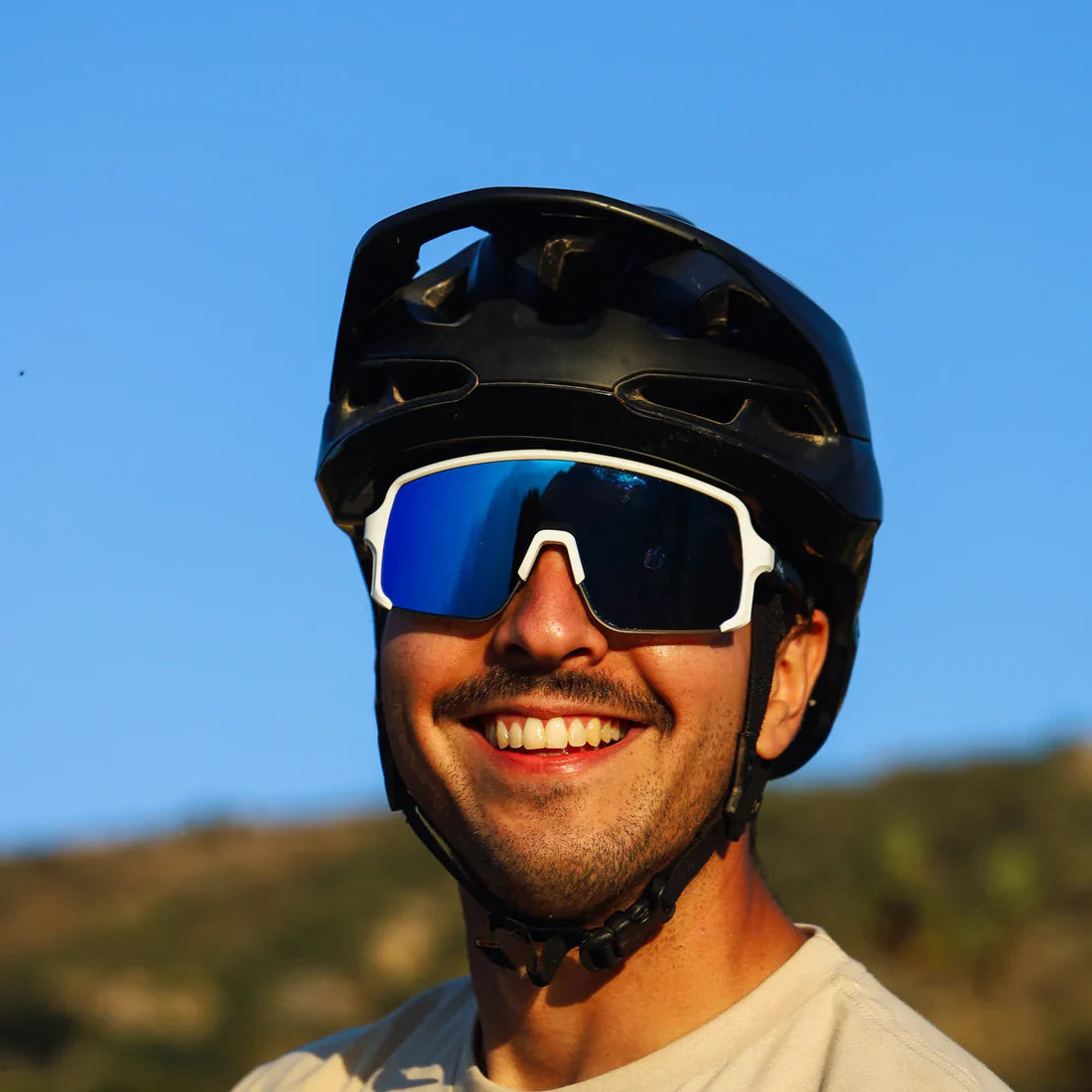 Man wearing Blade Style sunglasses
