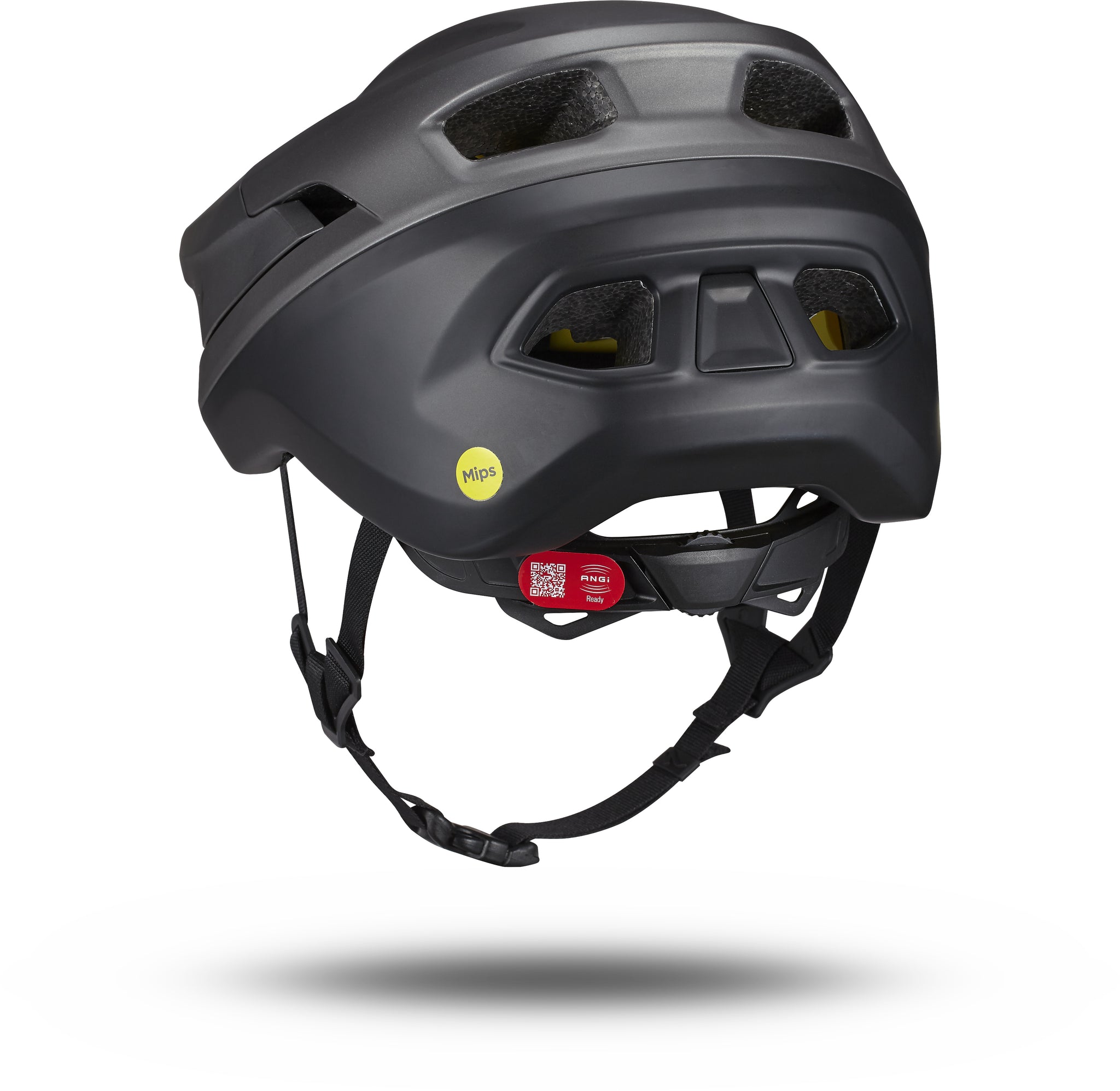 Camber Bike Helmet in black - smoke color- back view