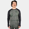 MEN'S SKYLINER ALL-SEASON BASE LAYER CREWNECK front top glitch forest with model