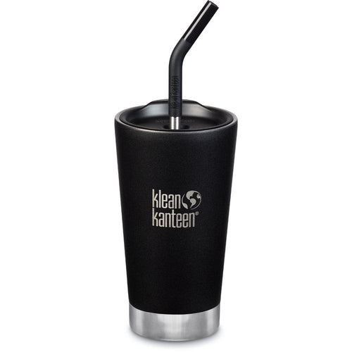 Black Klean Kanteen Insulated Tumbler with straw 16oz