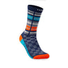 TASCO MTB Ridgeline Socks - Highland grey, blue, orange stripes and checherboard