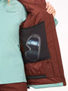 Marmot- Women's Refuge Jacket 10K/10K - Chocolate - Blue Agave inner goggle pocket