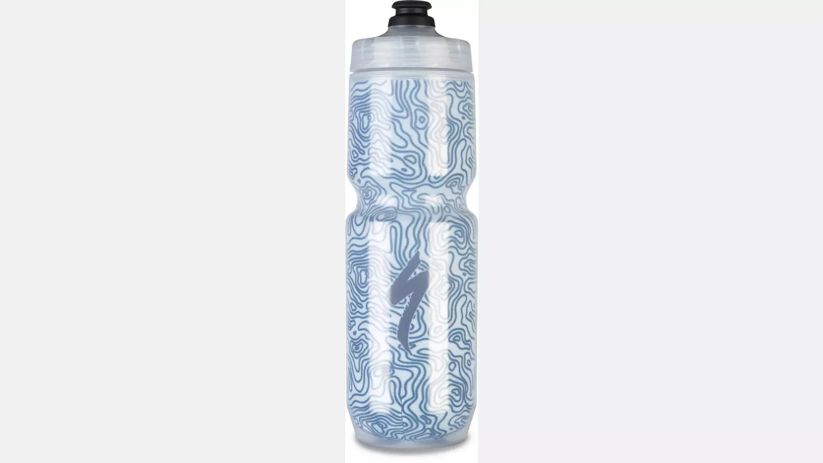 Specialized Purist Insulated water bottle with blue topography design