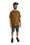 Flylow Men's Garrett Shirt in Slate copper full outfit