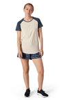 Flylow Jessi Shirt - Women's bike apparel baseball t shirt style blue, white
