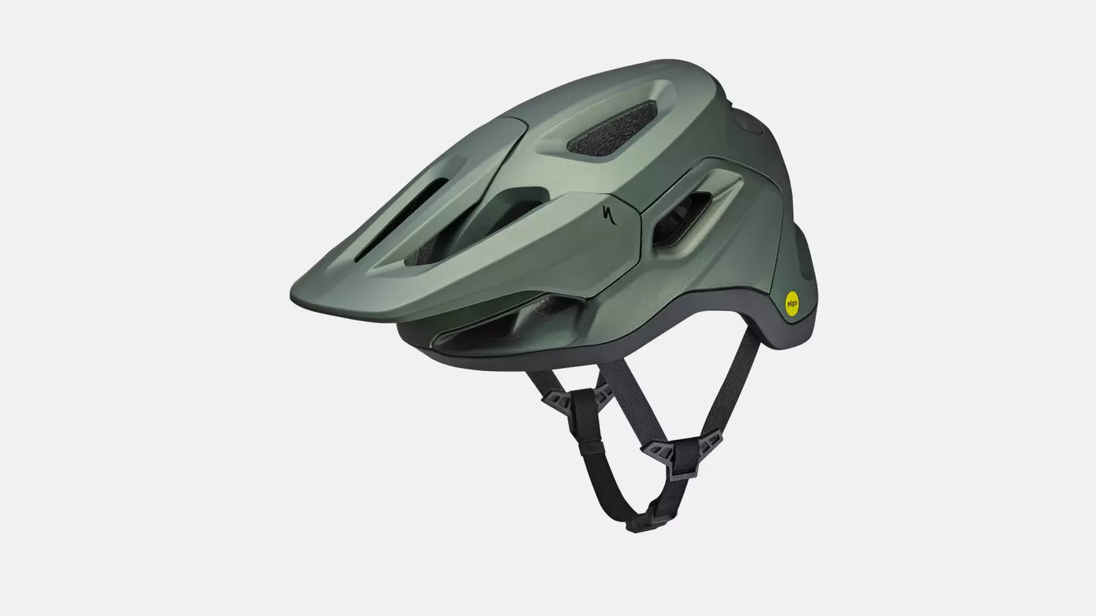 Matte Dark Green Tactic Mips Specialized Bike Helmet with visor