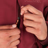 Women's Wine colored, relaxed fit winter jacket. Water resistant and reinforced zippers, hidden pockets. 
