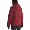 Women's Wine colored, relaxed fit winter jacket. Water resistant and reinforced zippers, helmet approved hood