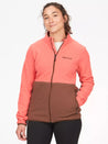Marmot Women's Rocklin Full Zip Jacket Grapefruit/ Pinecone Front