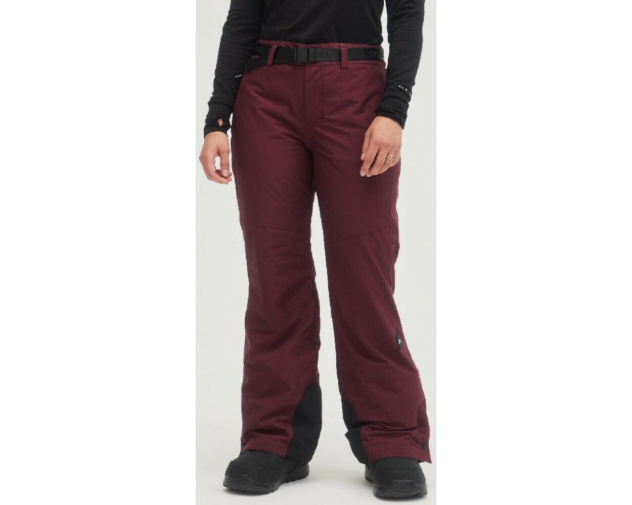 Women's Wine colored O'Neill Snow pants Front