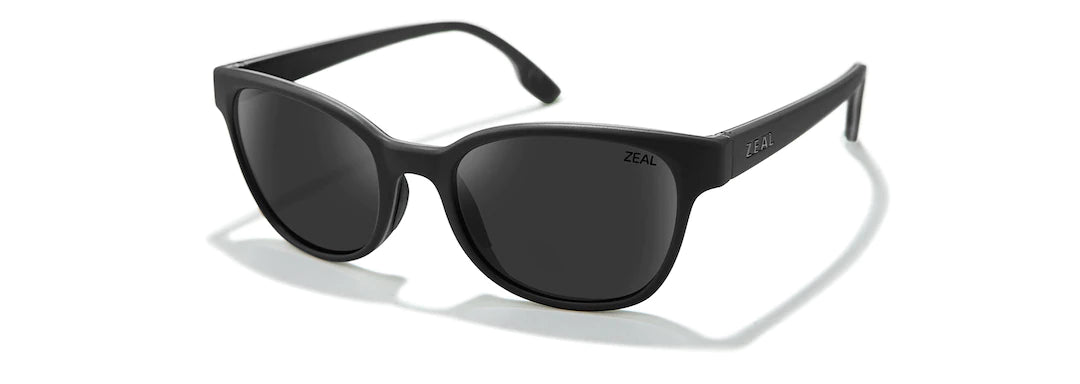 Zeal- Avon Polarized Sunglasses - Matte Black frame, grey lens