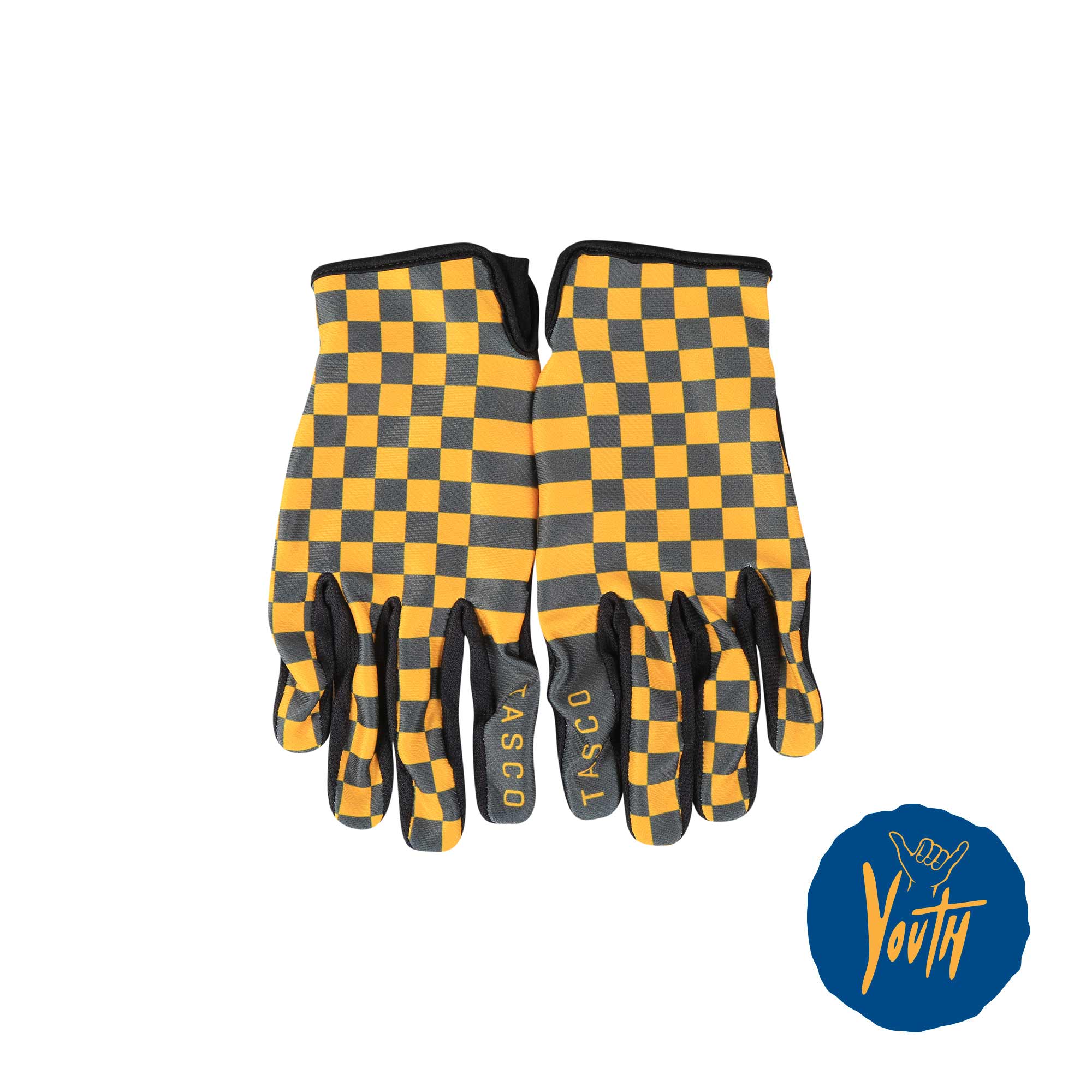 TASCO MTB- Kids Ridgeline Gloves checkmate yellow and grey
