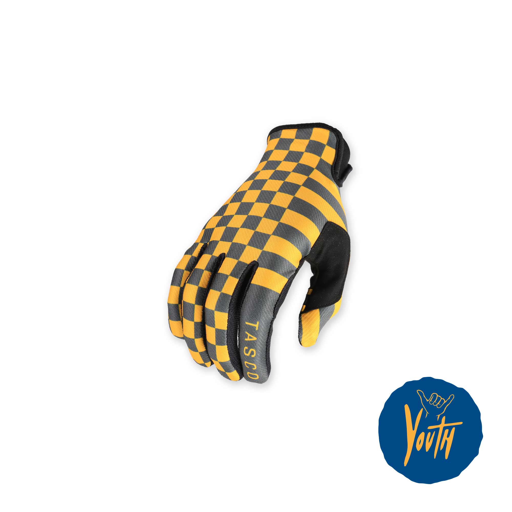 TASCO MTB Ridgeline Gloves Yellow and grey checkerprint