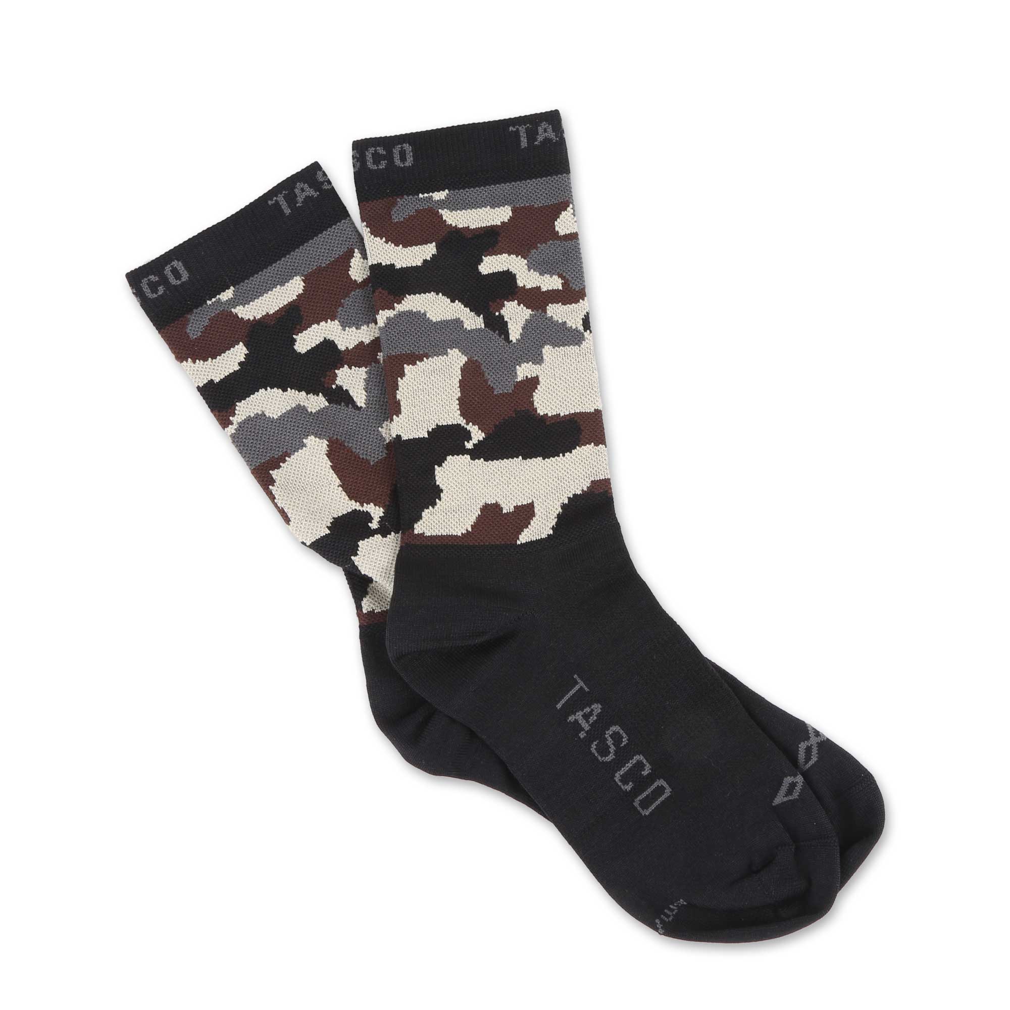 TASCO MTB Surplus Socks Desert Camo - Grey, brown, black pair