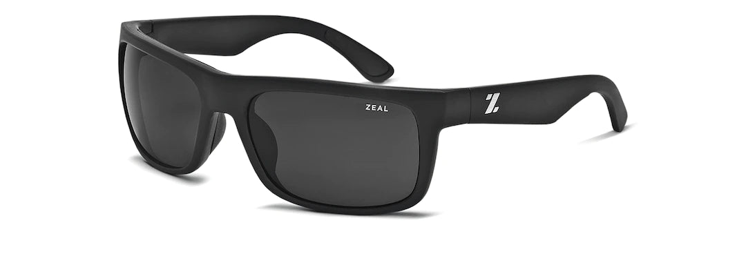 Zeal- Essential Polarized Sunglasses - Matte Black frame, black lenses