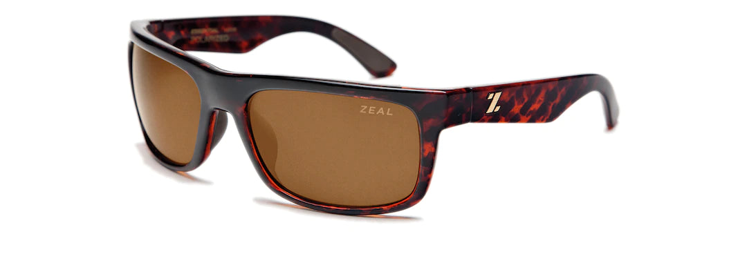 Zeal- Essential Polarized Sunglasses- Demi Tortoise Frame, copper lenses