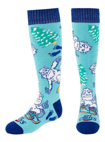 Hot Chillys Blue Yeti Youth Mid Volume Sock 