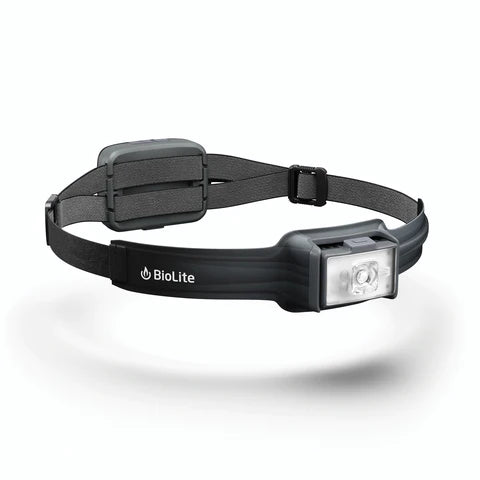 Biolite Headlamp 800 pro Lightweight, USB rechargeable, Bright, 800 lumens, versatile, black strap, essential camping gear