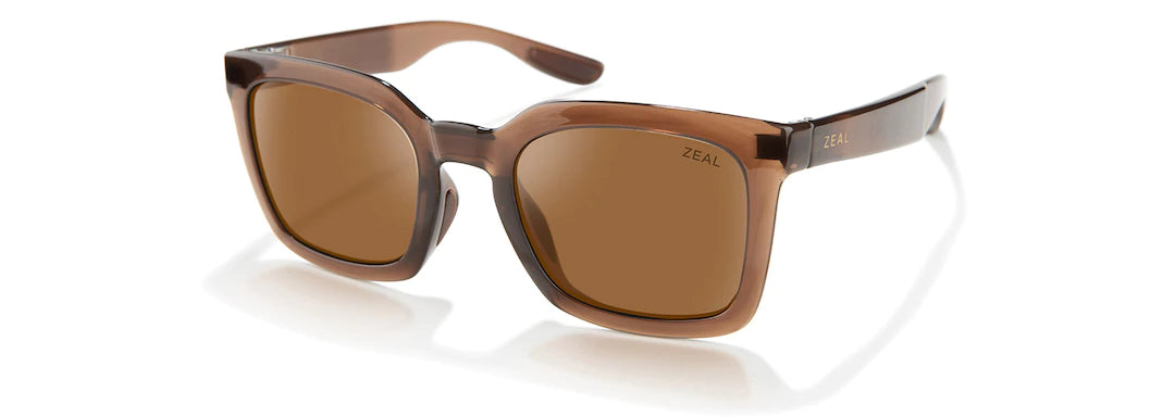 Zeal- Lolo Polarized Sunglasses- Gloss Maple Frame, Copper Lenses