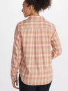 Rose and cream colored lightweight flannel. Women's fit, with flare. Double brushed flannel