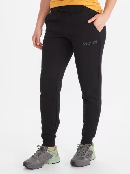 Black Jogger fit sweatpants with pockets for women