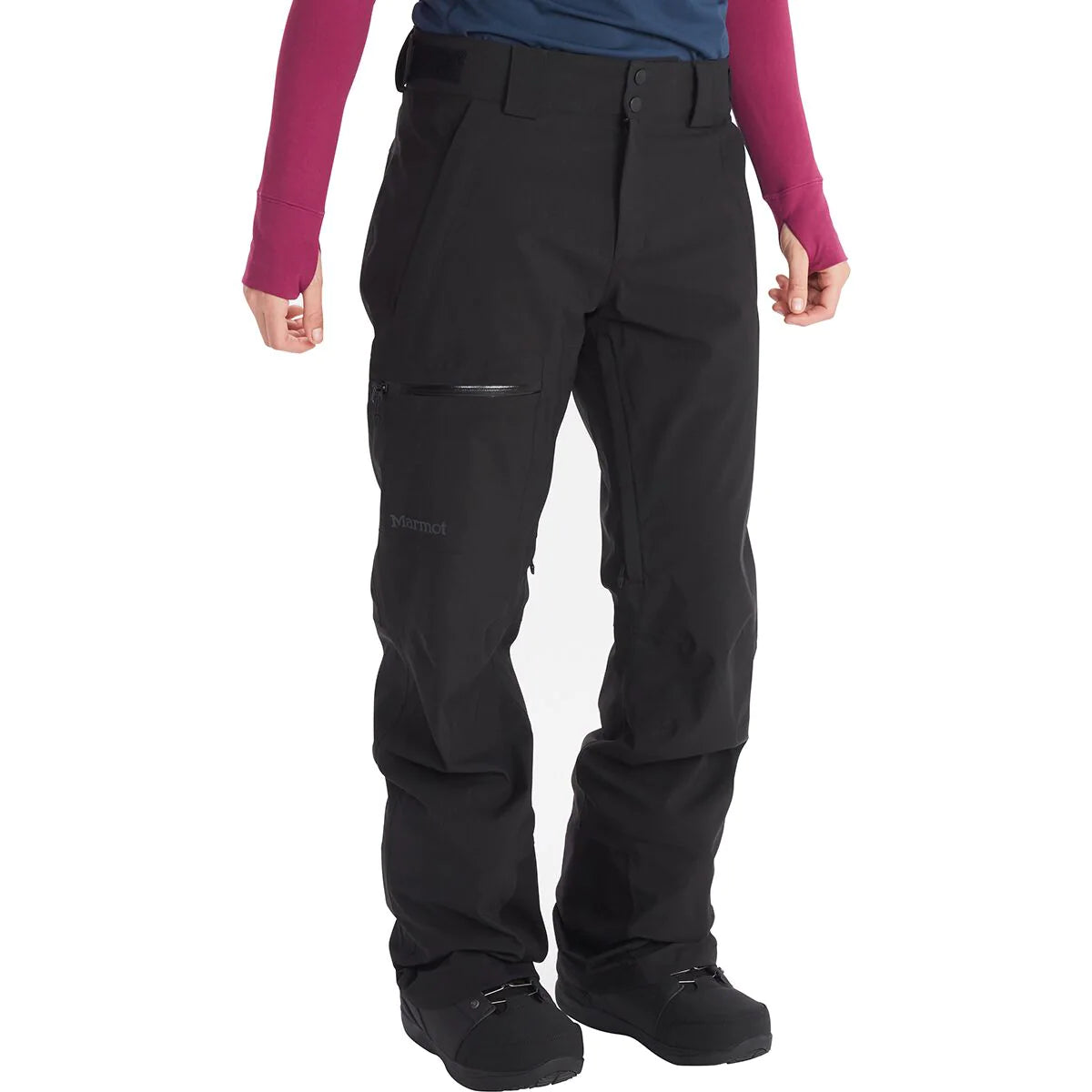 Black Snow/ Water resistant women's pant, reinforced zippers. 