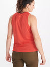 Classic women's tank with UPF and Anti-microbial fabric - coral, back