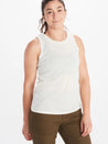 Classic women's tank with UPF and Anti-microbial fabric - cream, frontont