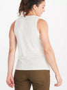 Classic women's tank with UPF and Anti-microbial fabric - cream, back