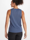 Classic women's tank with UPF and Anti-microbial fabric - blue, back