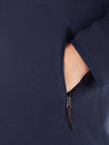 Women's Lightweight Full Zip Navy Blue Fleece Jacket Zip pockets