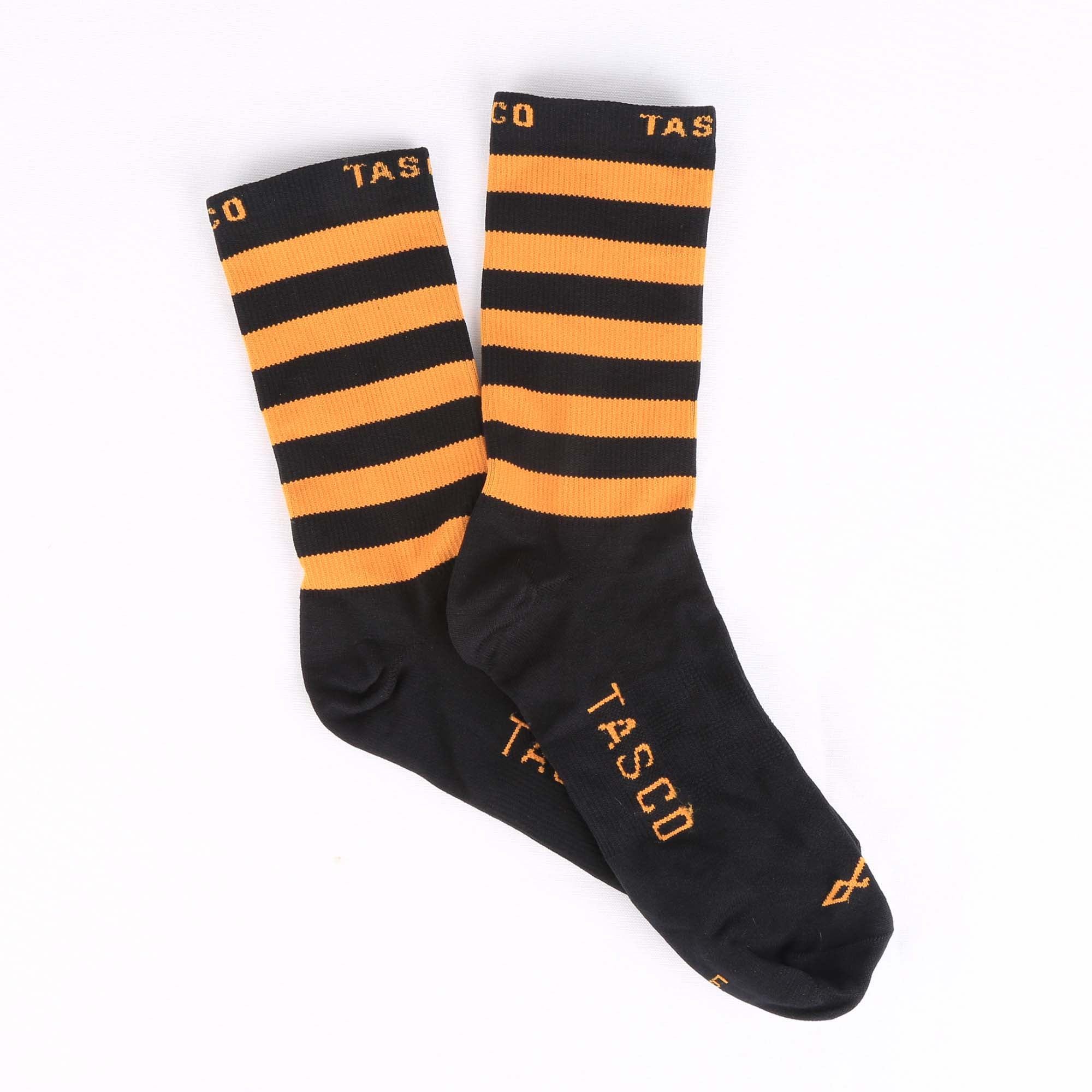 TASCO MTB Ridgeline Socks yellow, black stripes pair