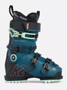 K2 Anthem 105 MV Women's Ski Boots- 2023 Deep Teal boot with black buckles side view