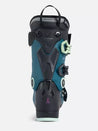 K2 Anthem 105 MV Women's Ski Boots- 2023 Deep Teal boot with black buckles Back View