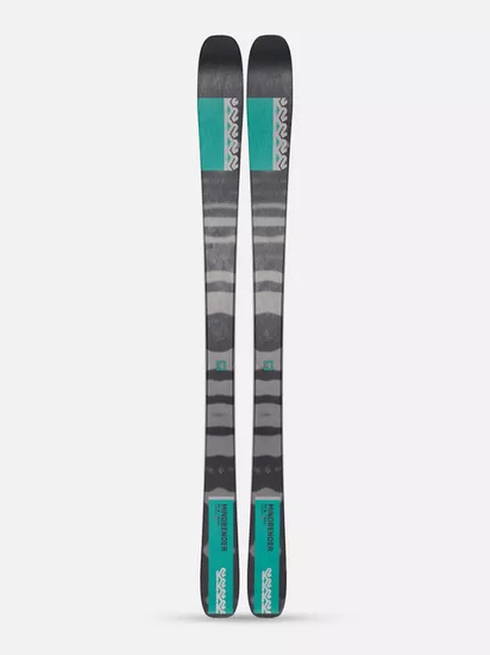 K2 Teal/ Black and grey pattern Women's 85 skis 2023