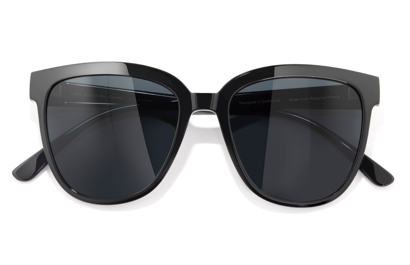 Sunski Camina Sunglasses- Black frame Slate lenses
